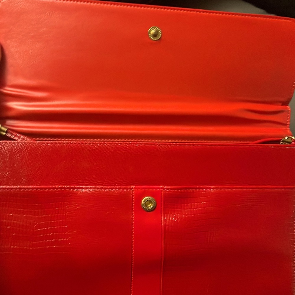 Red Vintage Suitcase Bag! Like New - Picture 4 of 6